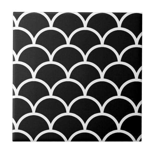 白黒帆立貝 タイル (正面)