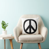 白黒平和記号装飾用クッション クッション (椅子)