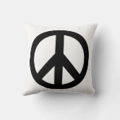 白黒平和記号装飾用クッション クッション (裏面)