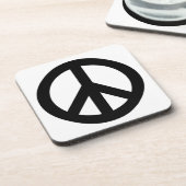 白黒平和記号 コースター (左側)