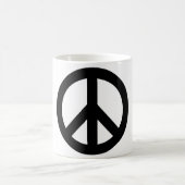 白黒平和記号 コーヒーマグカップ (中央)