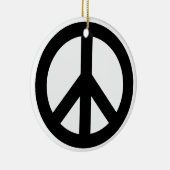 白黒平和記号 セラミックオーナメント (右)