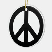 白黒平和記号 セラミックオーナメント (左)