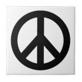 白黒平和記号 タイル (正面)