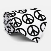 白黒平和記号 ネクタイ (ロール)