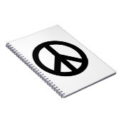 白黒平和記号 ノートブック (右側)