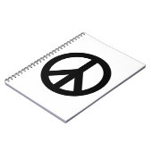 白黒平和記号 ノートブック (左側)