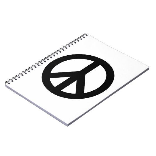 白黒平和記号 ノートブック (左側)