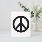 白黒平和記号 ポストカード (スタンド正面)