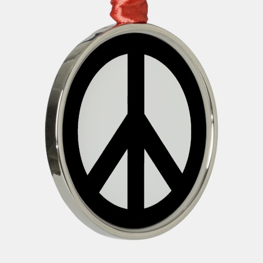 白黒平和記号 メタルオーナメント (右)