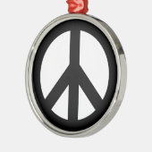 白黒平和記号 メタルオーナメント (左)