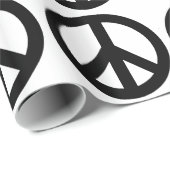 白黒平和記号 ラッピングペーパー (ロールコーナー)