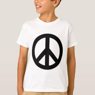 白黒平和記号 Tシャツ
