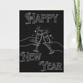 白黒年賀状 カード