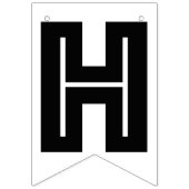 白黒幸せな退職の旗 バンティングフラッグ (第1の旗)