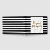 白黒幸せストライプの退職 ゲストブック (全面)