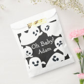 白黒幽霊ハロウィン飛んでいるベイビーシャワー フェイバーバッグ (封をした状態)