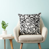 白黒幽霊パターン クッション (椅子)