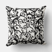 白黒幽霊パターン クッション (裏面)