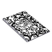 白黒幽霊パターン ノートブック (右側)