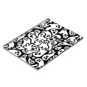 白黒幽霊パターン ノートブック (左側)