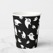 白黒幽霊パタ不気味ーン 紙コップ (裏面)