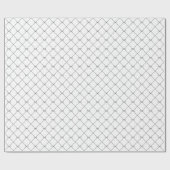 白黒幾何シンプル弓パターン ラッピングペーパー (フラット)