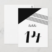 白黒幾何ストライプ表はがき ポストカード (正面/裏面)