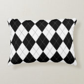 白黒幾何パタアーガイルーン アクセントクッション (正面)