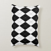 白黒幾何パタアーガイルーン アクセントクッション (裏面(縦))