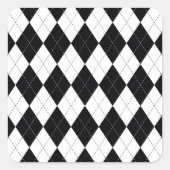 白黒幾何パタアーガイルーン スクエアシール (正面)