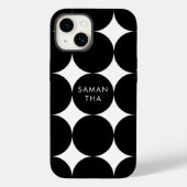 白黒幾何学円パターン Case-Mate iPhoneケース (裏面)