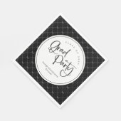 白黒幾何学弓パターングラードパーティー スタンダードランチョンナプキン (角)