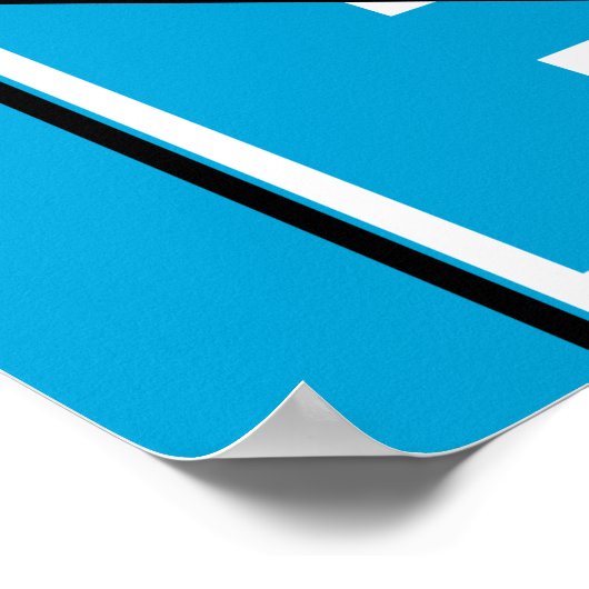 白黒幾何学模様抽象芸術(中青) ポスター (角)