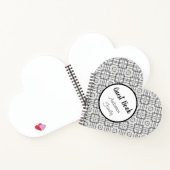 白黒幾何学正方形スパイラルノートブック ノートブック (内部)