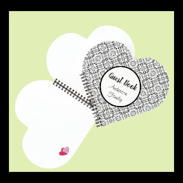 白黒幾何学正方形スパイラルノートブック ノートブック