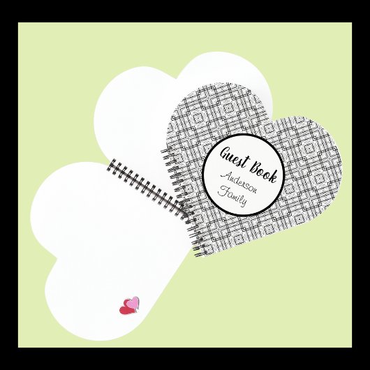 白黒幾何学正方形スパイラルノートブック ノートブック