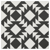 白黒幾何学的なパターン ファブリック (クローズアップ)