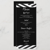 白黒幾何学的な卒業メニュー メニュー (正面/裏面)