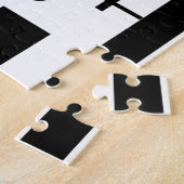 白黒幾何学的な形のジグソーパズル ジグソーパズル (側面)