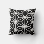 白黒幾何学的な星パターン クッション (裏面)
