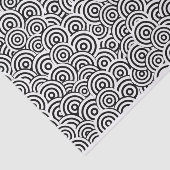 白黒幾何学的な渦巻のプリントのティッシュペーパー 薄葉紙 (詳細)