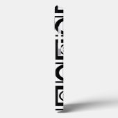 白黒幾何学的な等号パターン Case-Mate iPhoneケース (裏面 / 左)