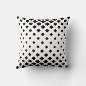 白黒幾何学的ダイヤモンドパターン クッション (裏面)