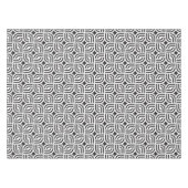 白黒幾何学的パターン テーブルクロス (正面(横))