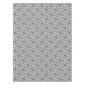 白黒幾何学的パターン テーブルクロス (正面)