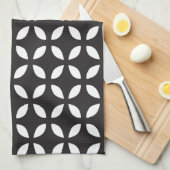 白黒幾何学的 キッチンタオル (四つ折り)
