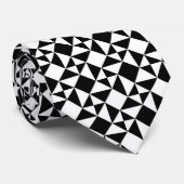 白黒幾何学的 ネクタイ (ロール)
