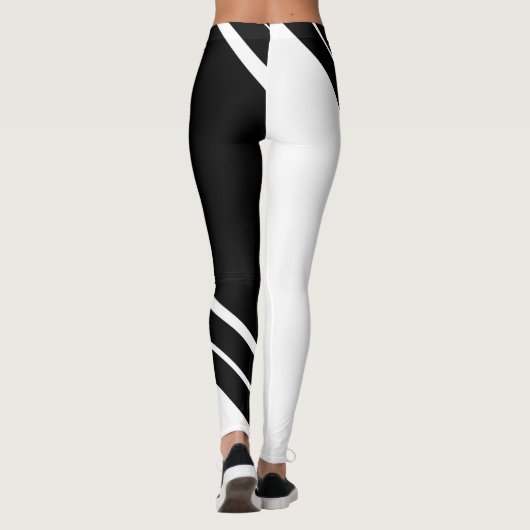 白黒幾何学的 レギンス (裏面)
