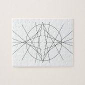 白黒幾何学的-最小主義の線画 ジグソーパズル (横)